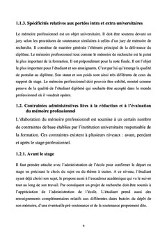 L'art Du Mémoire Professionnel