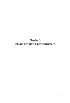 Les huiles essentielles et les propriétés pharmacologiques des plantes médicinales