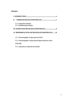 Les huiles essentielles et les propriétés pharmacologiques des plantes médicinales