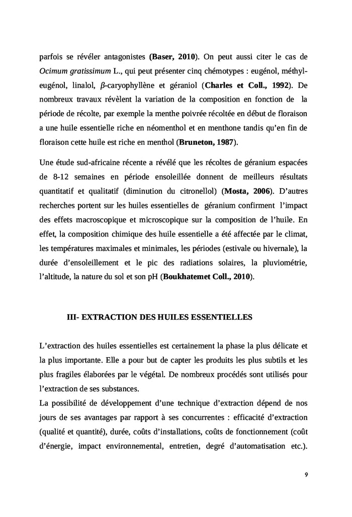 Les huiles essentielles et les propriétés pharmacologiques des plantes médicinales