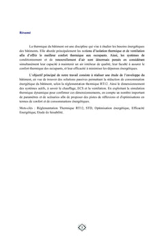 Optimisation énergétique d'un bâtiment neuf à usage d'habitation