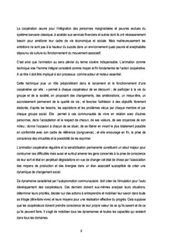 Animation et gestion des coopératives