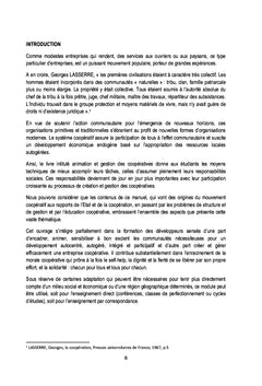 Animation et gestion des coopératives