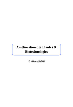 Amélioration des plantes et biotechnologies