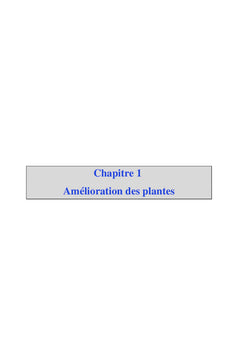 Amélioration des plantes et biotechnologies