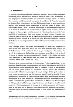 Rentabilité du capital humain des micro entrepreneurs