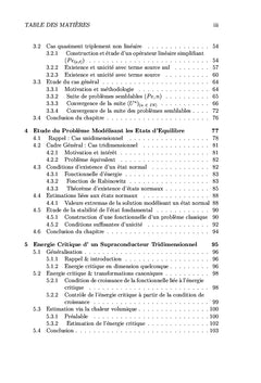 États Thermiques et Énergétiques d'un Supraconducteur en 3D