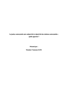 La justice dans le contrat
