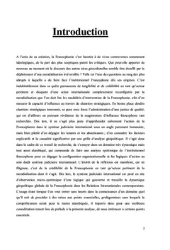 Les ressorts de l'OIF dans le système judiciaire international