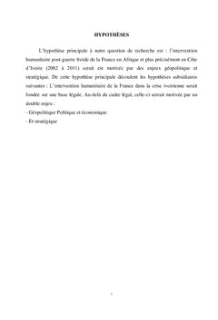 Intervention humanitaire de la France en Cote d'Ivoire au miroir de l'acquittement de Laurent Gbagbo