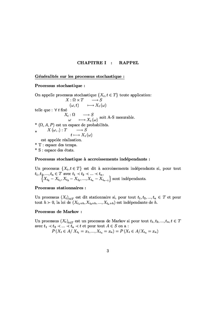 Chaînes de Markov à temps discret
