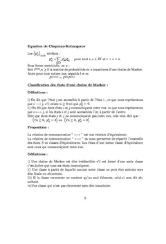 Chaînes de Markov à temps discret