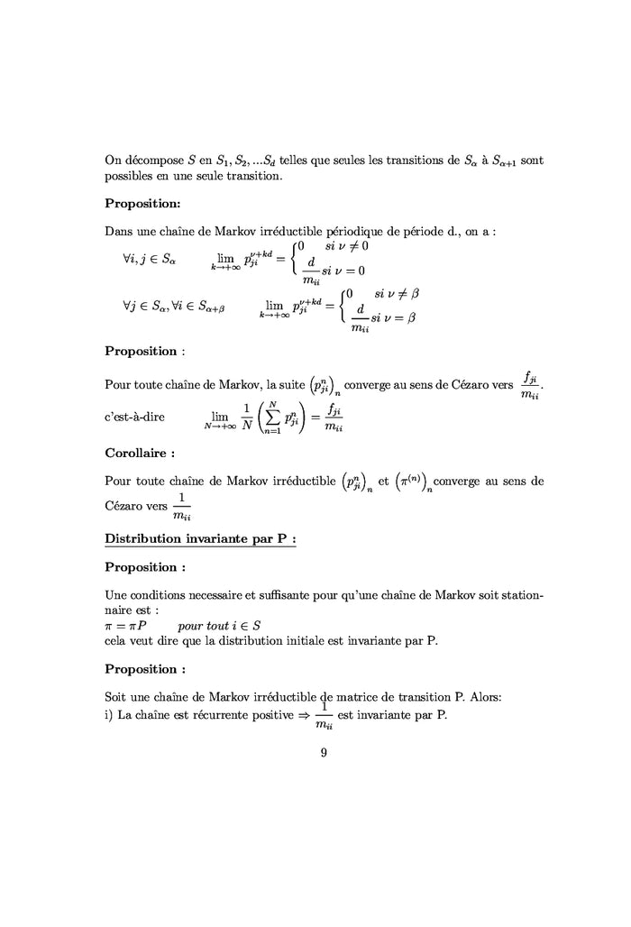 Chaînes de Markov à temps discret