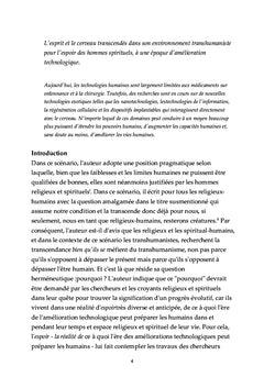 Les religieux sont-ils des humains et le transhumanisme