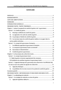 Contrôle de gestion et gouvernance des collectivités locales sénégalaises