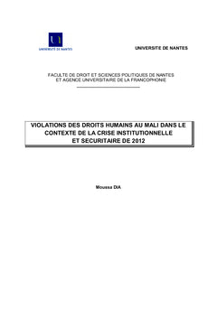 Violations des droits humains au Mali
