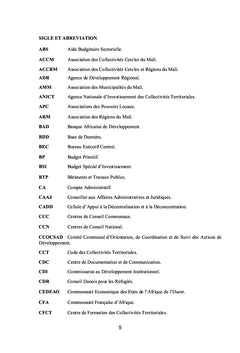 Etude de la politique de régionalisation au Mali