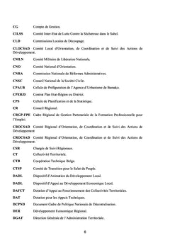 Etude de la politique de régionalisation au Mali