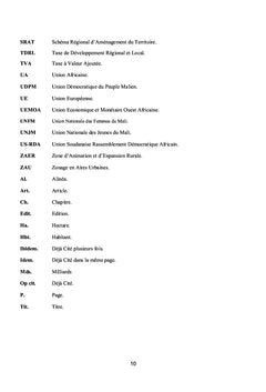 Etude de la politique de régionalisation au Mali
