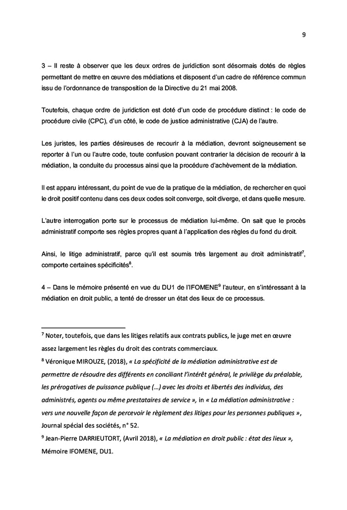 La médiation en droit public
