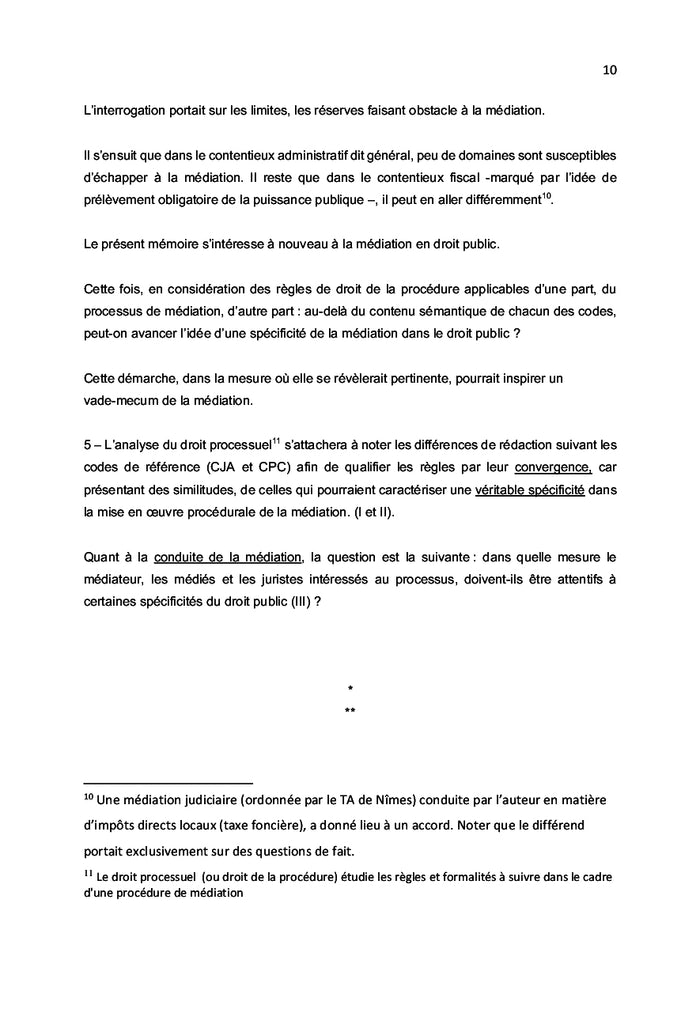 La médiation en droit public