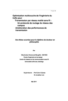 Optimisation multicouche de l'ingénierie du trafic