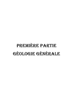Glossaire de Géologie