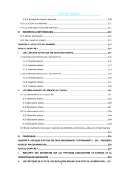 La formation en démarche d'investigation et les pratiques enseignantes