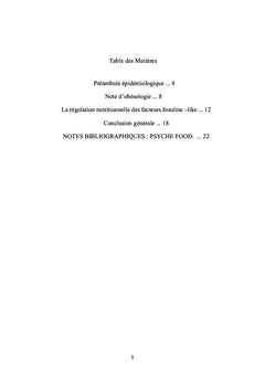 Psyche et nourriture