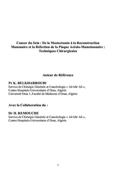 Cancer du Sein : Techniques Chirurgicales