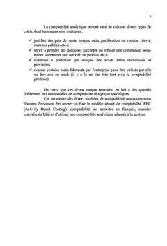 Comptabilité analytique de gestion SYSCOHADA