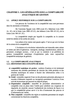 Comptabilité analytique de gestion SYSCOHADA