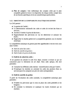 Comptabilité analytique de gestion SYSCOHADA