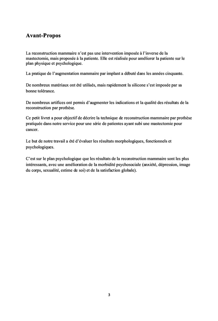 Cancer du Sein : Prothèses Mammaires