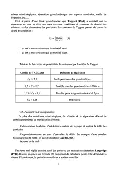 Champ de vitesse et tri de particules d'or dans un sluice artisanal