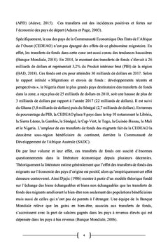 Transferts de fonds des migrants, gouvernance et croissance économique