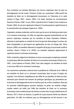Transferts de fonds des migrants, gouvernance et croissance économique