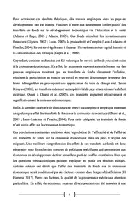 Transferts de fonds des migrants, gouvernance et croissance économique
