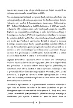 Transferts de fonds des migrants, gouvernance et croissance économique