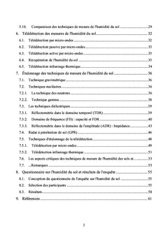 Mesures de l'humidité du sol et méthodes d'étalonnage
