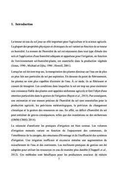 Mesures de l'humidité du sol et méthodes d'étalonnage