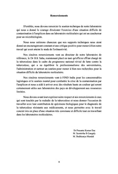 Diagnostic moléculaire des contraintes de la TB