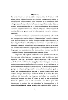 Influence de la vie et de l'expérience médicale de John Keats
