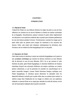 Influence de la vie et de l'expérience médicale de John Keats