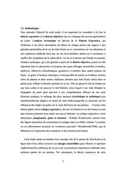 Influence de la vie et de l'expérience médicale de John Keats