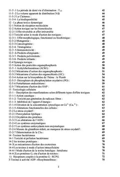 Traité de Toxicologie et Méthodes d'évaluation