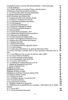 Traité de Toxicologie et Méthodes d'évaluation