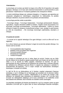 Traité de Toxicologie et Méthodes d'évaluation