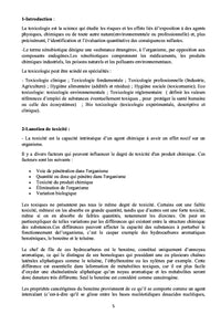 Traité de Toxicologie et Méthodes d'évaluation