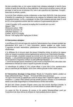 Traité de Toxicologie et Méthodes d'évaluation